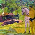 Поль Гоген - В ванильной роще, человек и лошадь
